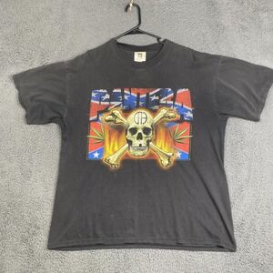 Vintage Pantera Shirt Mens Black Winterland Skull Crossbones Band Tour 90s
